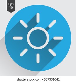 Sun Flat Icon. Simple Sign Of Technology. Vector Illustration. Brightness Symbol