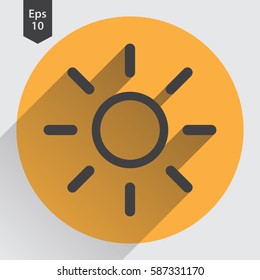 Sun Flat Icon. Simple Sign Of Technology. Vector Illustration. Brightness Symbol