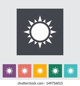 Sun flat icon. Single icon. Vector illustration.