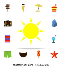 the sun flat icon. Summer icons universal set for web and mobile
