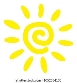 Sun flat icon. Summer pictogram. Sunlight symbol. Trendy vector of summer symbol for website design, web button, mobile app. Vector illustration, EPS10.
