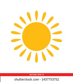 Sun flat icon, vector illustration on white background