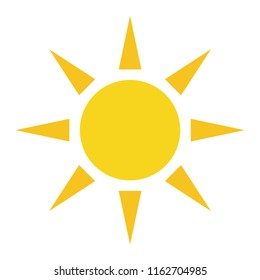 sun flat icon vector, weather forecast icon, sun vector seasons sunny weather, sunny weather icon illustration