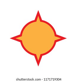 sun flat icon, weather forecast icon, sun vector seasons sunny weather, sunny weather icon illustration