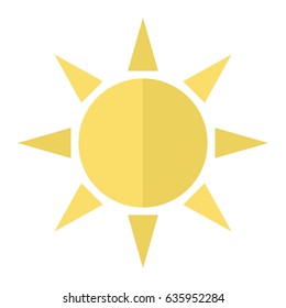 Sun flat icon, weather and sunshine, vector graphics, a colorful solid pattern on a white background, eps 10.