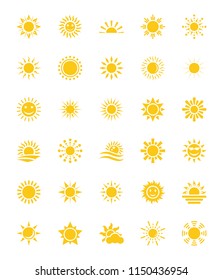 Sun Flat Icons Pack 