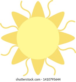 Sun flat illustration on white