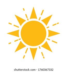 Diseño de iconos de estilo plano solar, verano naturaleza temporada tropical vacaciones clima soleado y tema de energía Ilustración vectorial