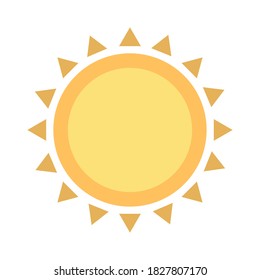 Sun flat style icon design, summer nature tropical season holiday sunny weather and energy theme Vector illustration