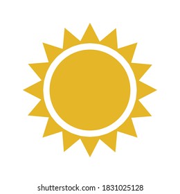 Sun flat style icon design, summer nature tropical season holiday sunny weather and energy theme Vector illustration