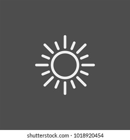 Sun flat vector icon