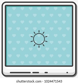 Sun flat vector icon.