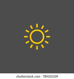 Sun flat vector icon