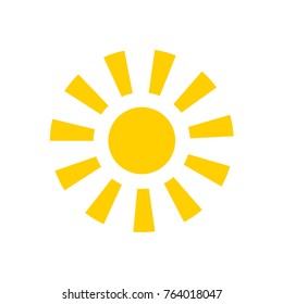 sun flat vector icon isolated on white background