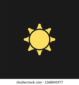 Sun flat vector icon. Summer flat vector icon