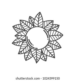 sun flower abstract retro illustration gradient