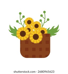 sun flower design icon vecktor ilustrator