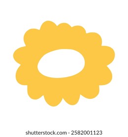 Sun flower doodle, illustration, simple, minimalist, hand-drawn, playful, clean, cute, aesthetic and friendly