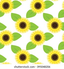sun flower floral pattern vector
