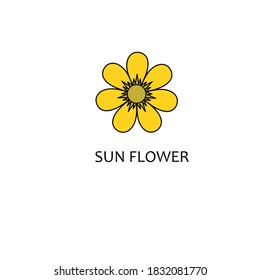 Sun flower graphics vector illustration.  perfect for backgrounds, flyers, etc.