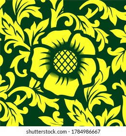 Sun Flower In Green Background 