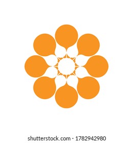 Sun flower group logo design 