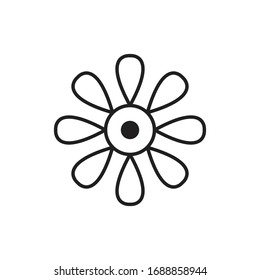 sun flower icon vector sign design