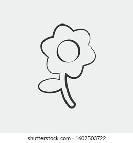 sun flower icon vector for web and graphic design