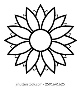 sun flower icon white background