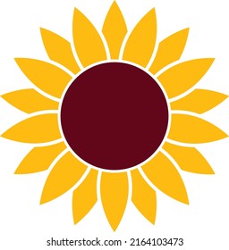 Archivo vectorial aislado de flor de sol
