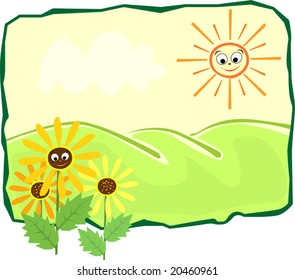 sun flower in a landscape	