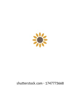 Sun Flower logo icon concept illustration