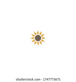 Sun Flower logo icon concept illustration