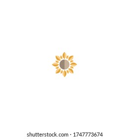 Sun Flower logo icon concept illustration