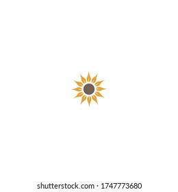 Ilustración del icono del logotipo de Sun Flower