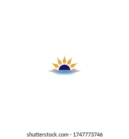 Sun Flower logo icon concept illustration
