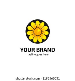 Sun flower logo icon symbol