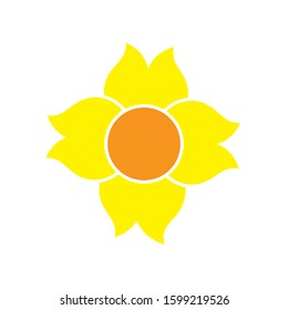 sun flower logo stock illustration design