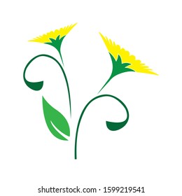 sun flower logo stock illustration design