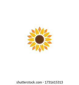 Sun Flower Logo Template vector icon illustration design