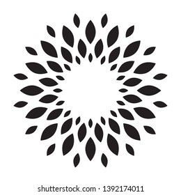 Sun flower logo vector isolated