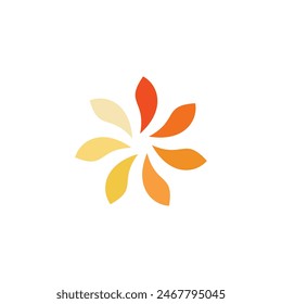 Diseño de logotipo de Vector de planta de flor de sol