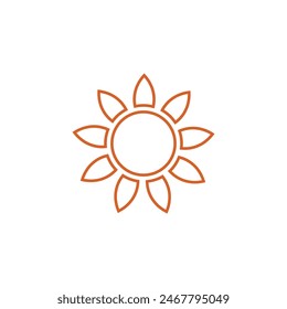 Sonnenblume Pflanze Vektorgrafik Logo Design