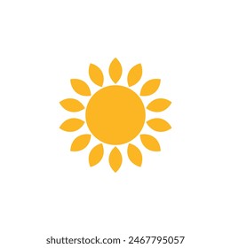 Diseño de logotipo de Vector de planta de flor de sol