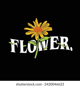 The sun flower retro design vector