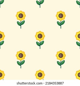 sun flower seamless pattern perfect for background, textile and website