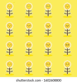 sun flower set flat style vector illustration. Collection of difference emoticon icon of sunflower on the white background vector illustration. editable orange icons for web and mobile.