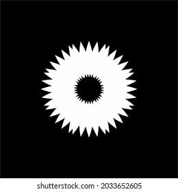 Die Gestaltung von Sonnenblumen für Logo oder Grafikdesign-Element. Vektorgrafik