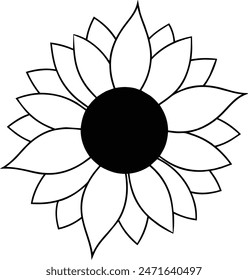 Sonnenblume Silhouette EPS 10