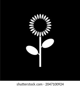 Flor solar. Ilustración simple. Ilustración vectorial